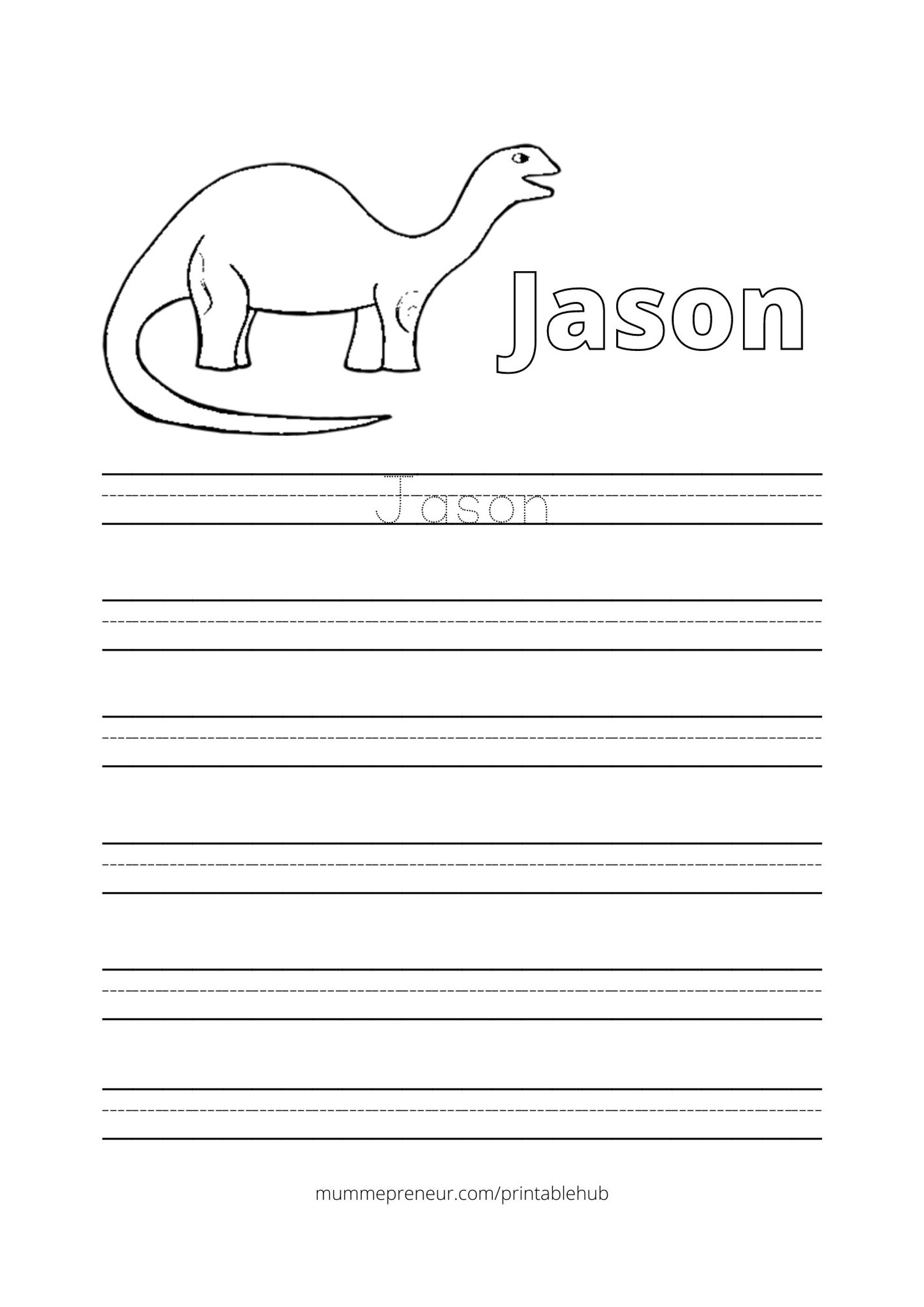 Custom Printable Trace Your Name Worksheet Name Tracing Etsy