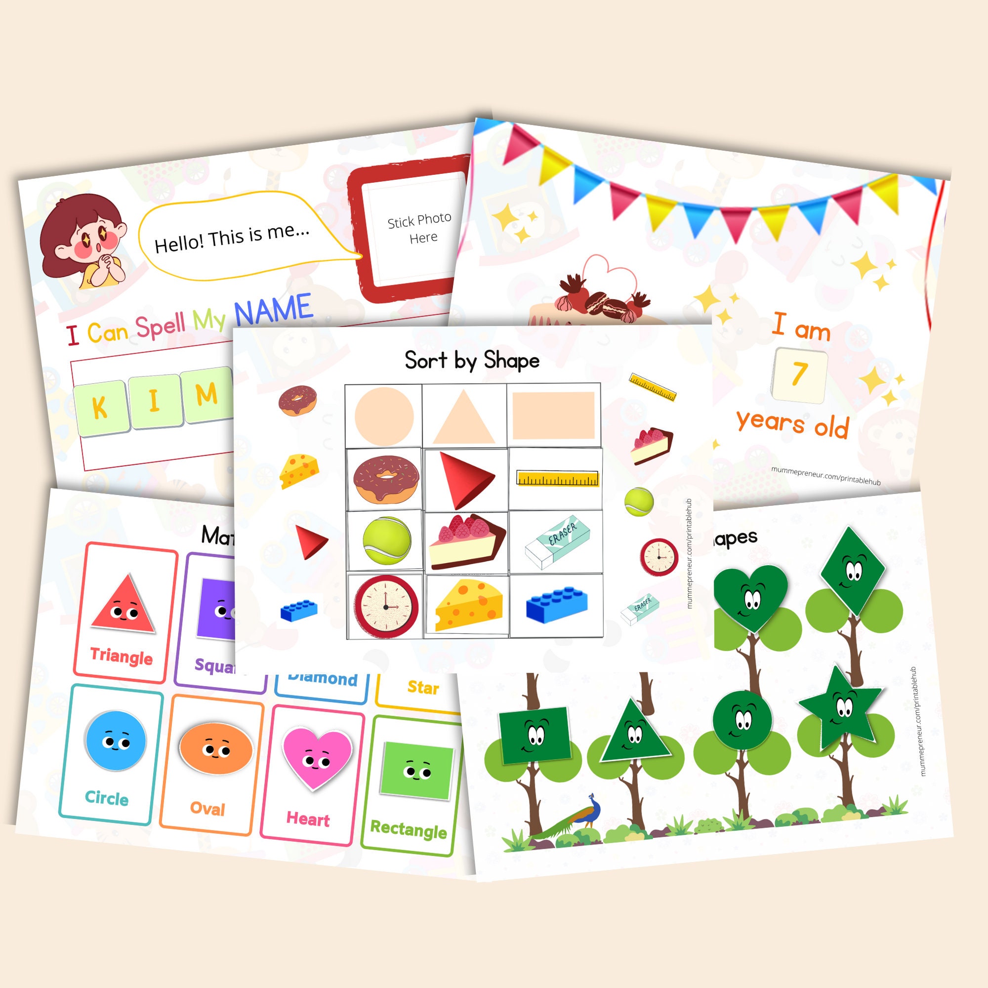 Printable Toddler Busy Book Preschool Learning Busy Binder, Homeschool ...