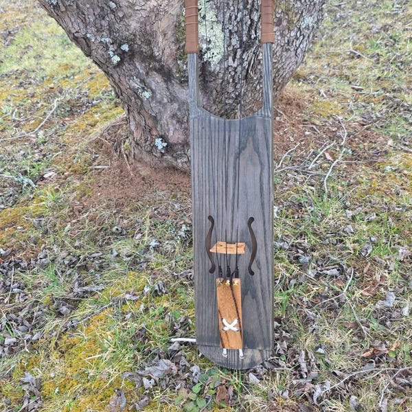 30 ' Flat Black Ash 3 string Tagelharpa