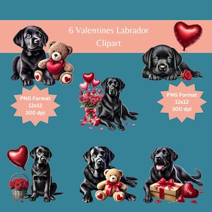 Labrador clipart, dog clipart, dogs labrador, labrador art, dog images, black labrador,black lab,valentines clipart, clipart bundle, dog art