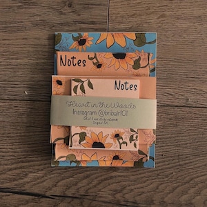 Set di 4 blocchi note antiaderenti Wild Sunflower
