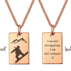 Collier snowboard et fille, Cadeaux club de snowboard, cadeau de snowboard pour fille