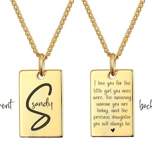 Personalized Daughter Necklace: Stainless Steel Custom Name Jewelry