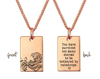 Positive Affirmation Necklace: Stainless Steel Inspirational Gift