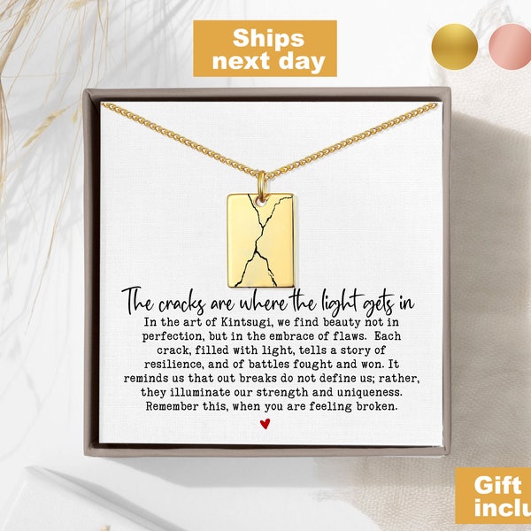 Kintsugi Necklace Self Care Necklace Necklace Friendship Encouragement Gift for Her Break Up Gift Inspirational Jewelry Divorce Gift
