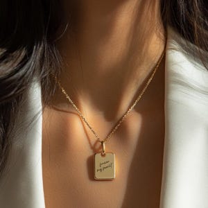 Custom Handwriting Necklace: Stainless Steel Personalized Jewelry