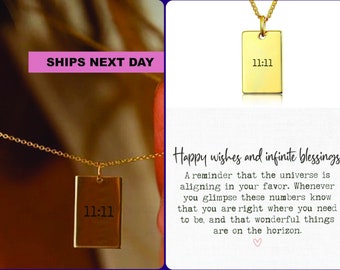 1111 Angel Number Necklace – Stainless Steel Spiritual Gift