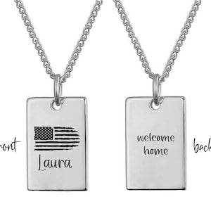 US Citizenship Gift Personalized Immigrant Necklace Gifts Naturalization Ceremony Gift For Woman New American Citizen