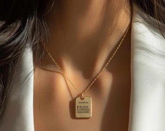 Jeremiah 29:11 Necklace –  For I know the plans I have for you Bible Verse Necklace