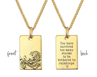 Resilient Daughter Gift: Stainless Steel Inspirational Necklace