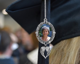 Encanto de la borla de graduación con alas de ángel Memorial de la borla de graduación con alas de ángel Borla conmemorativa de la graduación Borla conmemorativa de la graduación