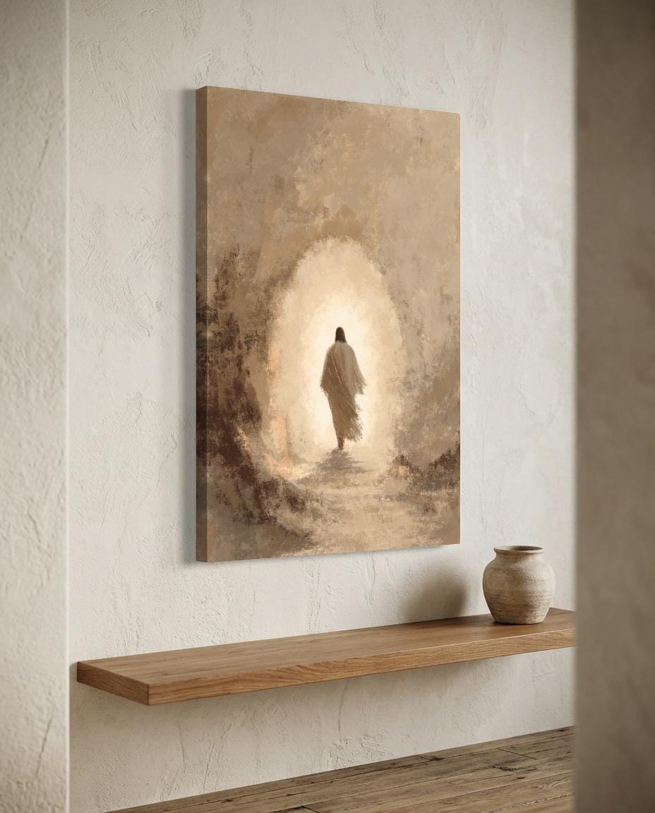 He is Risen Jesus Wall Art, Modern Christian Art, Resurrection Print ...