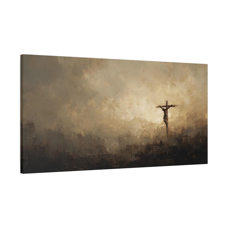 Christian Cross Jesus Wall Art: Modern Crucifix Art Print - Etsy