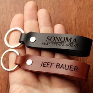 House Closing Keychain | Custom Leather Keychain | House Keychain | Realtor Logo | Realtor keychain | Custom Gift