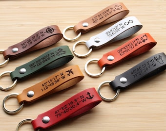 Custom Leather Keychain: Personalized First Home Gift