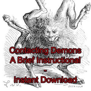Come contattare i demoni nella stregoneria demonolatria per Grimoire Book of Shadows - Download immediato