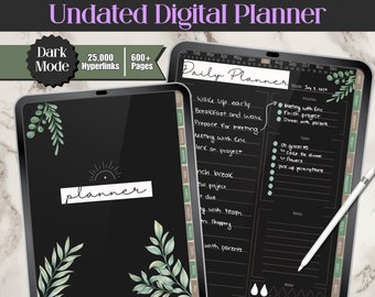All In One Digital Planner | Dark Mode Digital Planner | GoodNotes Planner | Ipad Planner | Ultimate Digital Planner | Digital Planner Dark