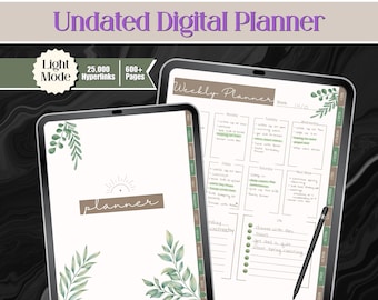All In One Digital Planner | Undated Planner | GoodNotes Planner | Ipad Planner | Ultimate Digital Planner | Student Planner | ADHD Planner