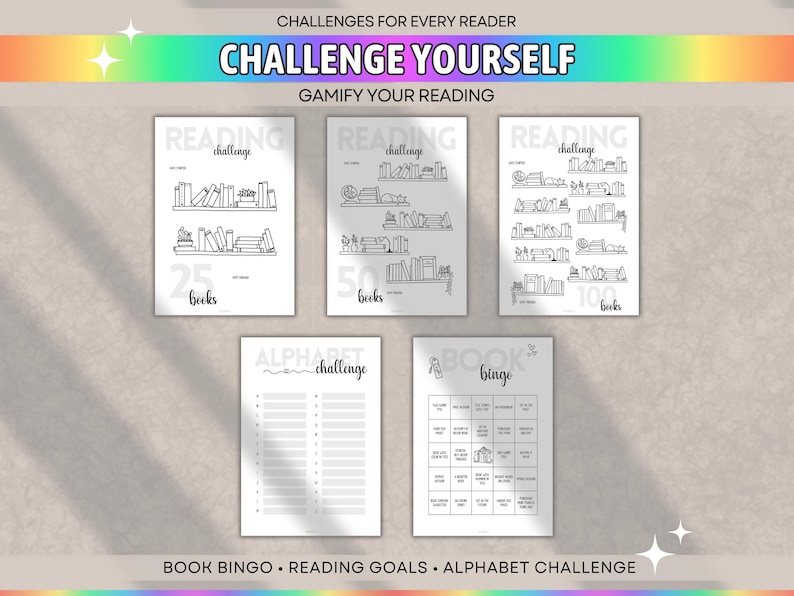Reading Journal Kit | Reading Log, Books Read Tracker, Book Bingo, Book ...