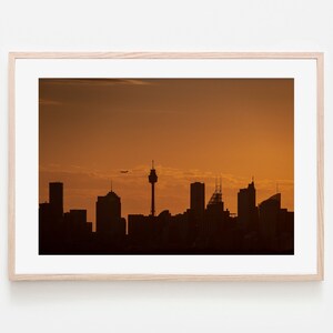 Sydney Australia Skyline Print, Sydney Cityscape Sunset Poster, City Skyline Prints, Australian Modern Wall Art, Sydney Travel Poster Gift