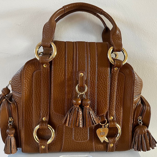 Beautiful Camel colored handbag from the Otazu brand