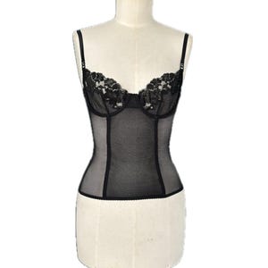 Haut Corset Dentelle Dolce & Gabbana - Taille S (IT 40), Noir, En Polyester, Neuf Avec étiquettes