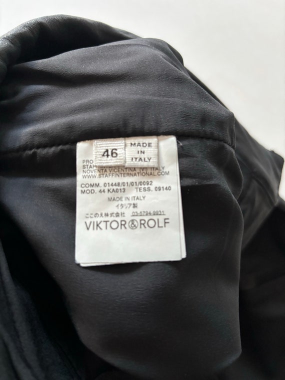 Viktor & Rolf 100% leather black trousers in size M - Gem
