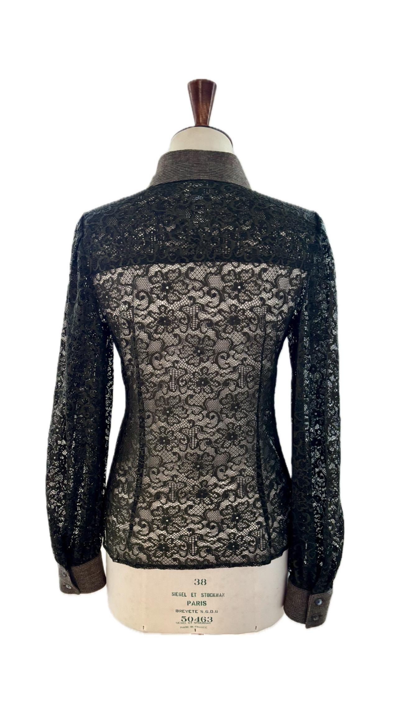 ドルチェ＆ガッバーナ グリーンレースブラウス - 高級デザイナー