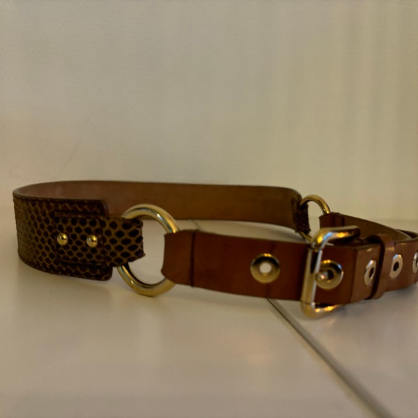 Dolce & Gabbana brown, snake print belt