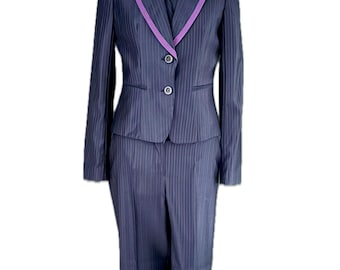 Authentic Christian Dior 3-piece blue wool suit in size M