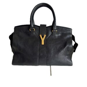 Authentic black large handbag by Yves Saint Laurent