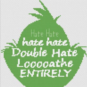 The Grinch cross stitch pattern. Christmas fun