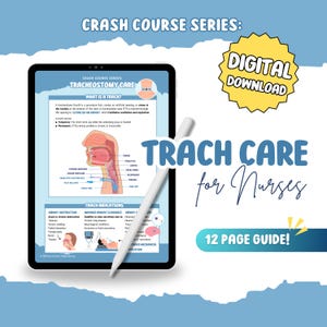 Curso intensivo sobre cuidados de traqueostomía: Guía de estudio visual para enfermeras (Descarga digital)