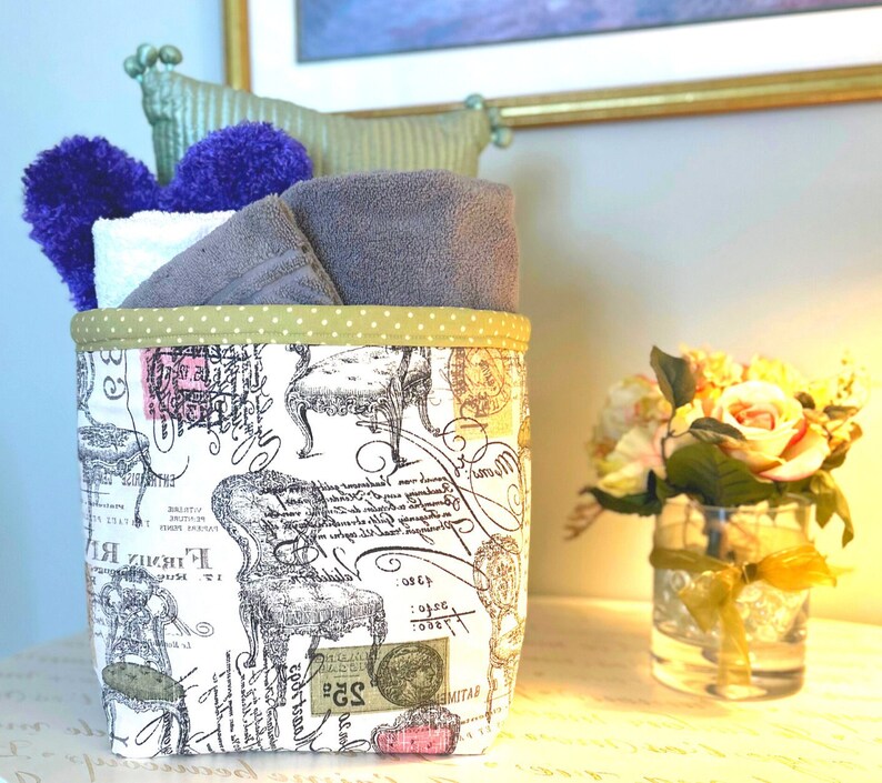 Fabric Storage Basket Sewing Pattern With Handles (digital Download) - Etsy