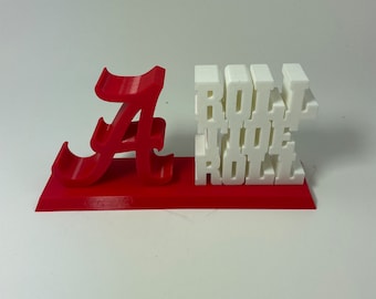 Alabama Roll Tide Roll Desktop Sign /  Decoration