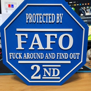 FAFO Sign - Fuck Around and Find Out Sign - 2nd Amendment - Etsy