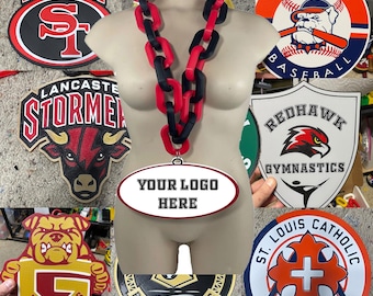 Custom Oversized Fan Chains, perfect for Football, Baseball, Hockey, Soccer, High School, Club Teams, Businesses, trade shows, special event