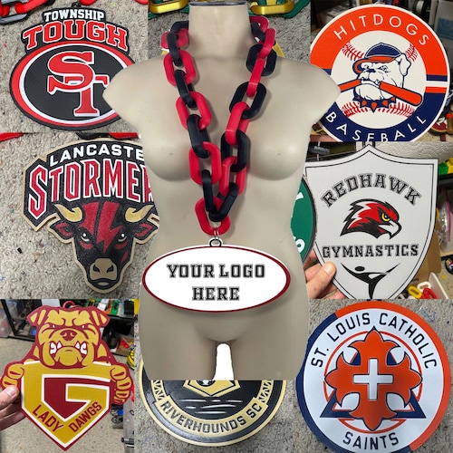 Chaînes de supporters surdimensionnées personnalisées, parfaites pour le football, le baseball, le hockey, le soccer, le lycée, les équipes de club, les entreprises, les salons professionnels, les événements spéciaux