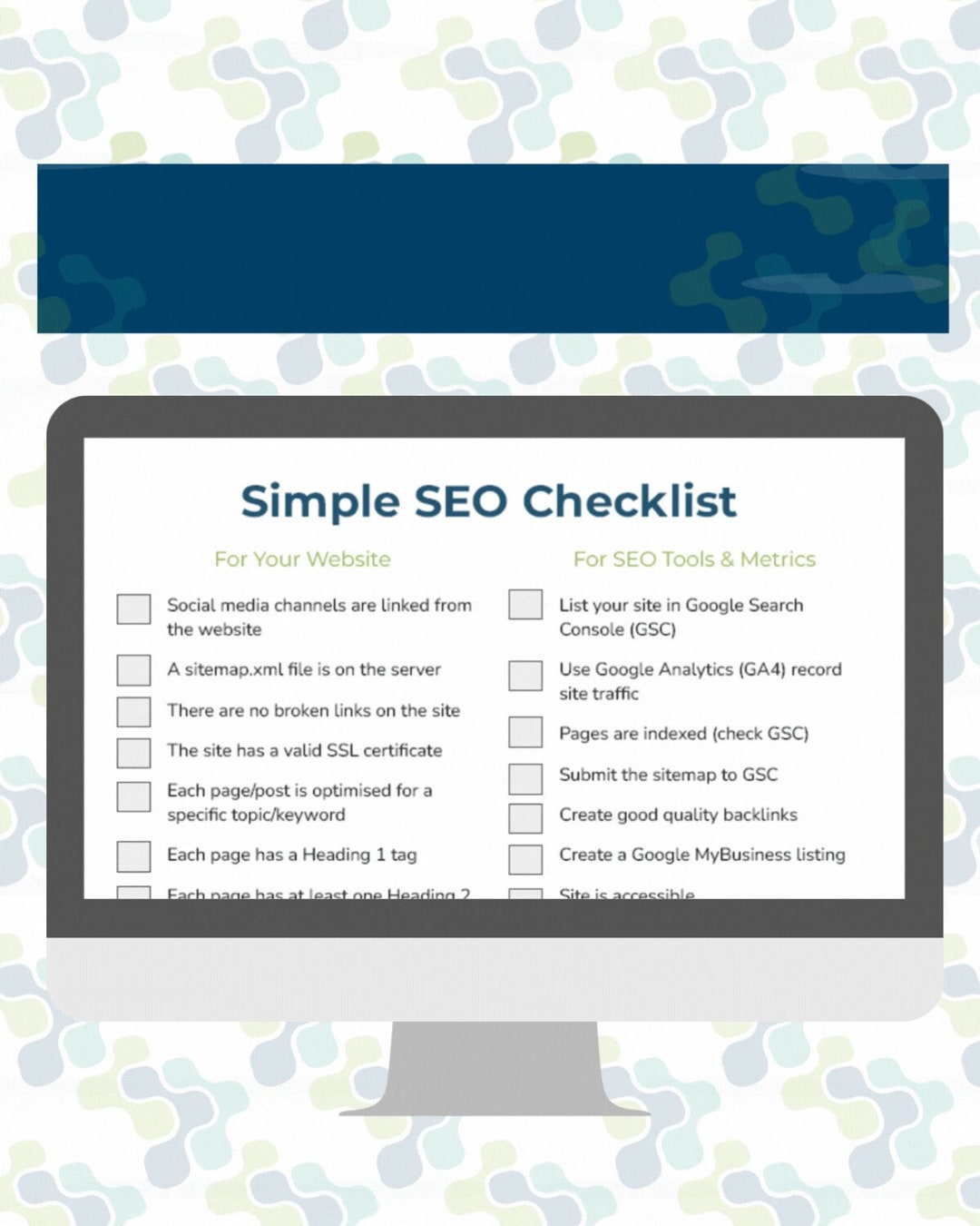Simple SEO Checklist | A Quick Reference to Boost Your Website SEO - Etsy