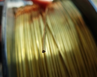 Half-Round Wire, Hard, Brass, 12 gauge, Brass Wire, Half-Round Brass Wire (High-Quality), 10 feet / 3 metres