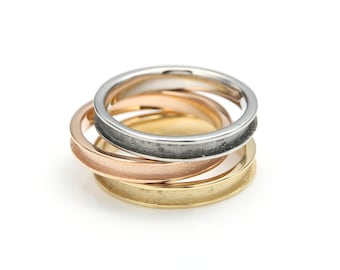 Stainless Steel 316L Empty Base Rings, Jewelry for Resin, Gold and Rose Gold Bases, Stackable Rings