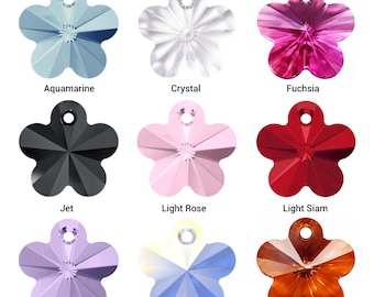 Swarovski 6744 • Flower Pendant • Crystal Floral Charm • Classic Vintage Necklace Piece