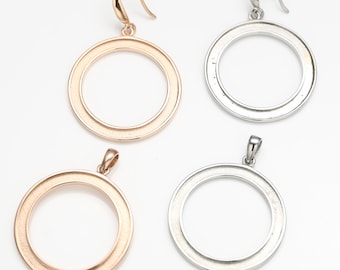 Stainless Steel Base, DIY Earrings, Blank Base, Empty Jewelry Base, Circle Jewelry, Resin Components, Jewelry Supplies