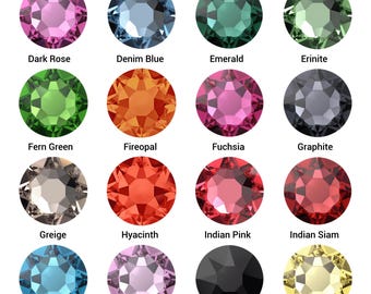 Swarovski 2078 Color • Hotfix Crystals • Iron-on Flatback Rhinestones for Fabric, Dancewear & Leotards