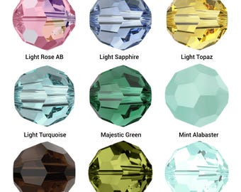Swarovski 5000 Round Crystal Bead • Faceted Jewelry Bead, Premium Quality