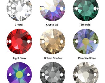 Swarovski 3288 • Faceted Sew On Round Crystal • Embellishing