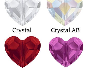 Swarovski 5741 Love Bead – Heart Crystal Bead, 8mm, 12mm
