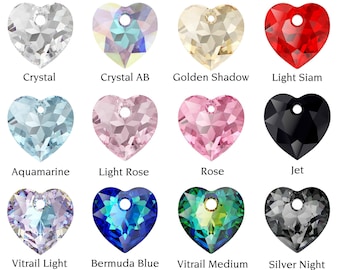 Swarovski 6432 • Heart Cut Pendant Crystal • Jewelry Making Supply