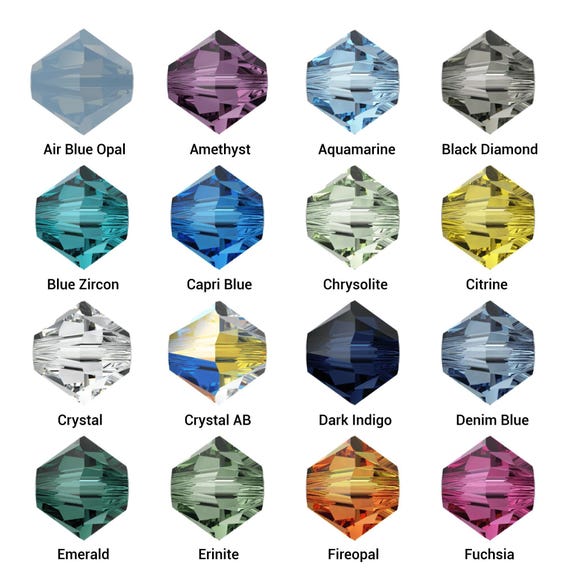 Swarovski 5328 • 3mm, 4mm, 6mm • Faceted Bicone Beads Crystal • Authentic Swarovski