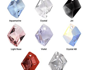 Swarovski 6680 • Cosmic Pendant • Abstract Asymmetric Crystal • Edgy Avant -Garde Component for Statement Jewelry